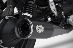 Zuma-Black Stainless Steel Racing Slip-Ons