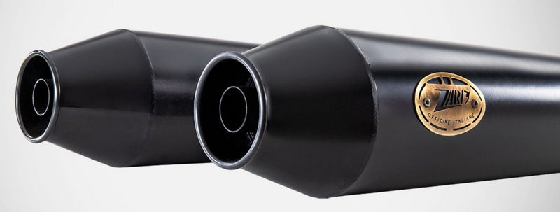 Zard Black Stainless Slip-Ons Racing | ZRE006S10SSR-B