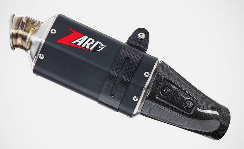 Zard Stainless Slip-On Racing With Black Alu Sleeve | ZRE007S10ASR