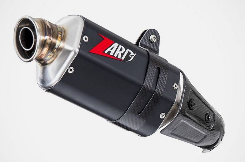 Zard Stainless Slip-On Racing With Black Alu Sleeve | ZRE007S10ASR