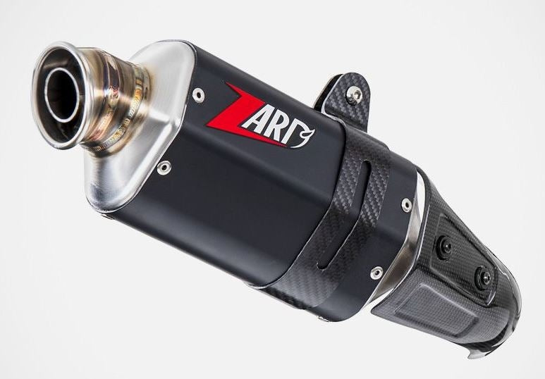 Zard Stainless Slip-On Racing With Black Alu Sleeve | ZRE012S10ASR