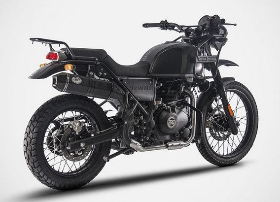Penta High Mounted-Black Stainless Steel Racing Slip-On