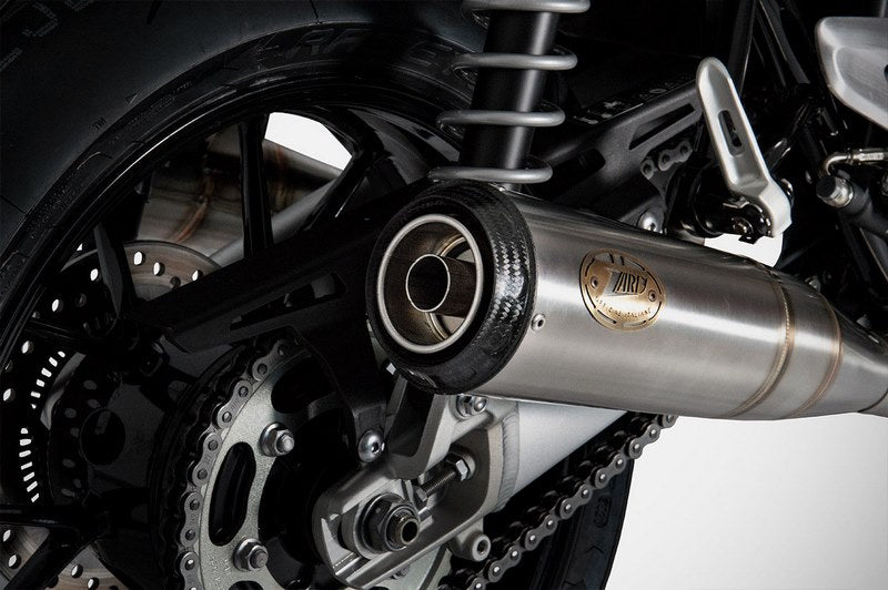 Zard Conical Stainless Homologated E5 Slip-Ons Carbon End Cap | ZTP005S10SCO