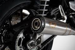 Zard Conical Stainless Homologated E5 Slip-Ons Carbon End Cap | ZTP005S10SCO