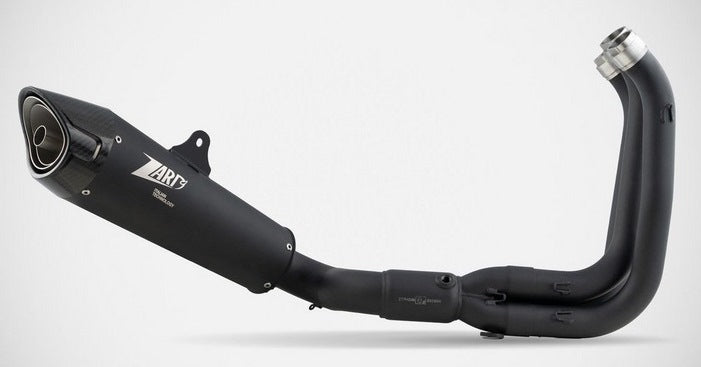 Black Stainless Steel Racing Full Kit And Carbon End-Cap