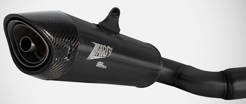 Zard Black Stainless Homologated E5 Full Kit And Carbon End Cap | ZTP101S00SCO-B