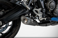 Zard Black Stainless Homologated E5 Full Kit And Carbon End Cap | ZTP101S00SCO-B