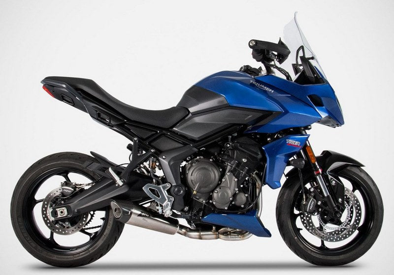 Zard Stainless Homologated E5 Full Kit And Carbon End Cap | ZTP101S00SCO