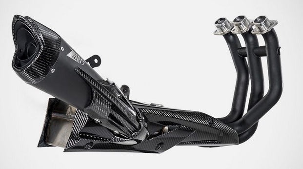 Stainless Steel E5 Homologated 3>1 Full Kit With Black Silencer And Carbon Parts