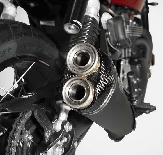 Black Stainless.Steel Racing Full Kit And Carbon End-Cap