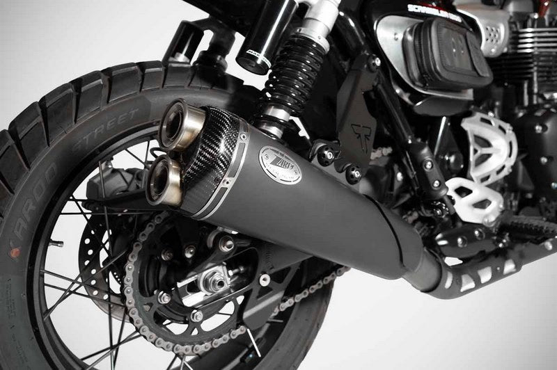 Black Stainless.Steel Racing Full Kit And Carbon End-Cap