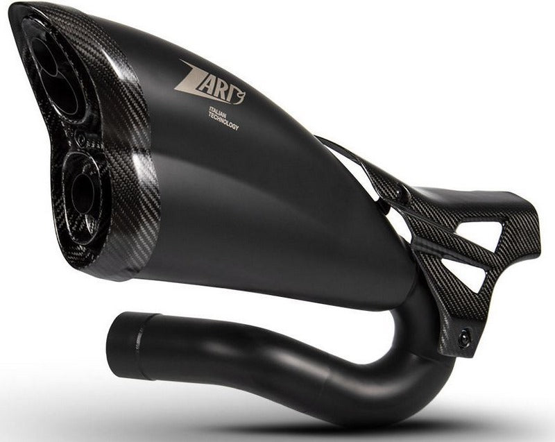 Zard Black Stainless Homologated E5 Slip-On And Carbon End Cap | ZTP502S10SCO-B