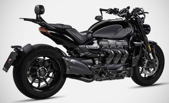 Black Stainless Steel Racing Slip-On And Carbon End-Cap
