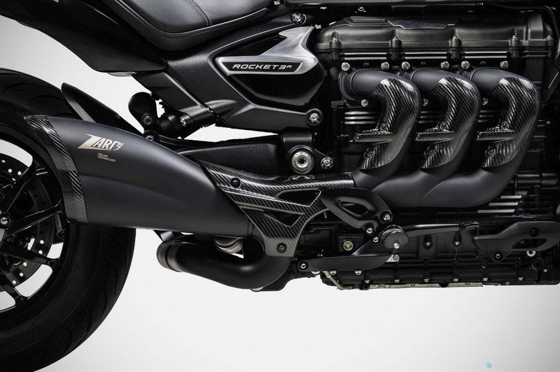 Black Stainless Steel Racing Slip-On And Carbon End-Cap