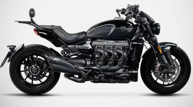 Black Stainless Steel Racing Slip-On And Carbon End-Cap
